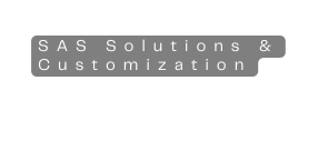 SAS Solutions Customization